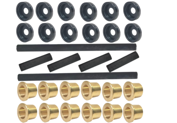 A Arm Bushings & Dust Cover Seal Cap & Shaft Collars Upper Lower Rebuild Kit Fit for Yamaha ATV Banshee 350 - Image 3