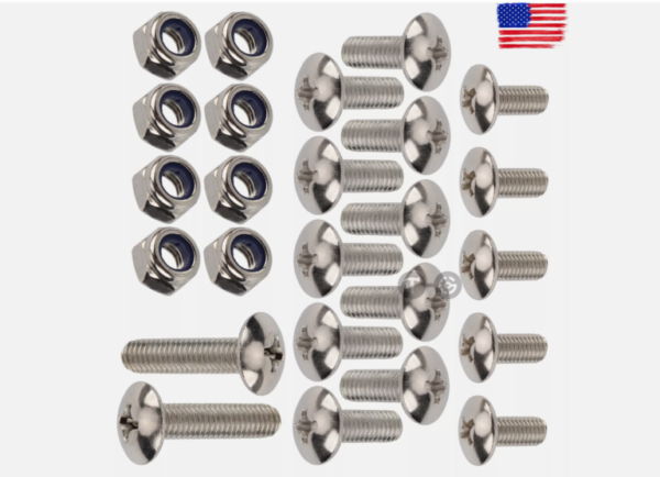 For Yamaha Banshee Fender Bolts Screws Nut Mount Kit Plastics Hardware 25 Piece