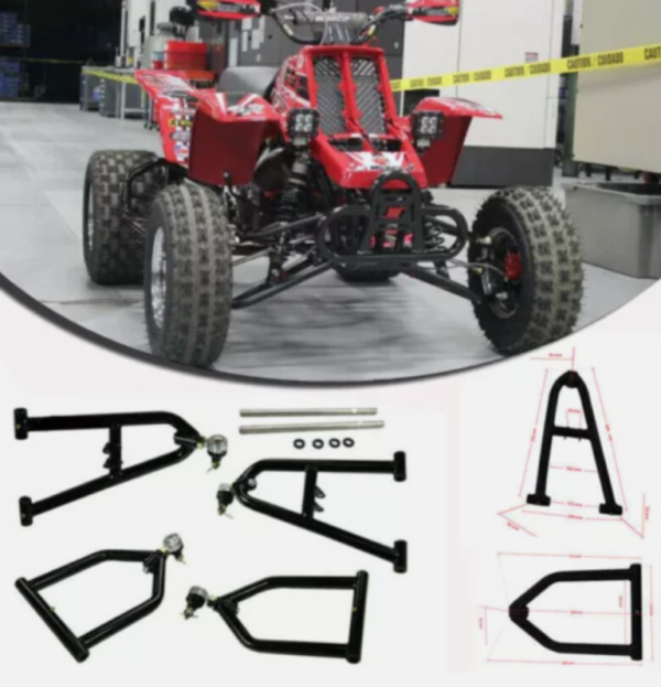 Front Upper+Lower A Arm+2+1 Wider Extender for Yamaha Banshee 350 YFZ350 87-06